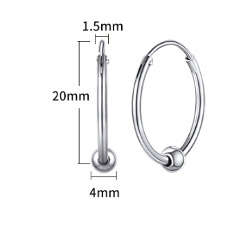 Petites boucles d'oreilles Piercing Argent s925 - Couleurs Lagon