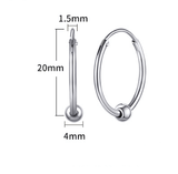 Petites boucles d'oreilles Piercing Argent s925 - Couleurs Lagon
