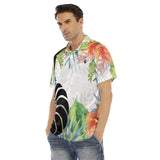 Polo Hommes Grandes Tailles Floral Hibiscus - Couleurs Lagon