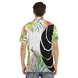 Polo Hommes Grandes Tailles Floral Hibiscus - Couleurs Lagon