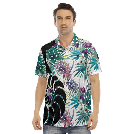 Polo Hommes Grandes Tailles Floral Palmier - Couleurs Lagon