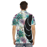 Polo Hommes Grandes Tailles Floral Palmier - Couleurs Lagon