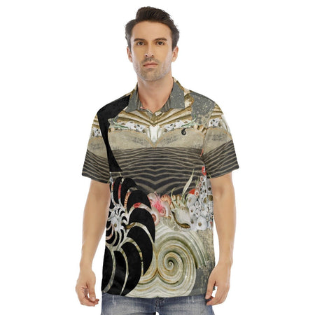 Polo Hommes Grandes Tailles Sable et Coquillages - Couleurs Lagon