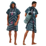 Poncho Peignoir microfibres grande taille - Couleurs Lagon