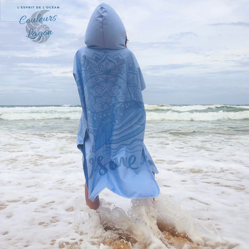 Unisexe Adulte Quick Dry Beach Serviette Poncho Peignoir de Bain à capuche  Cape Peignoir