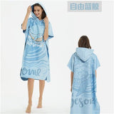 Poncho Peignoir microfibres grande taille - Couleurs Lagon