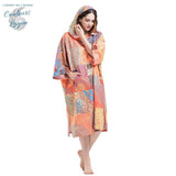 Poncho Peignoir microfibres grande taille AUSTRALIA - Couleurs Lagon