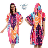 Poncho Peignoir microfibres grande taille BELIEVE IN - Couleurs Lagon