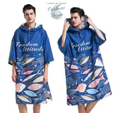 Poncho Peignoir microfibres grande taille FREEDOM ATTITUDE - Couleurs Lagon