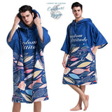 Poncho Peignoir microfibres grande taille FREEDOM ATTITUDE - Couleurs Lagon