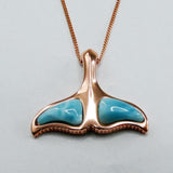 Queue de Baleine s925 Larimar Couleurs Lagon - Couleurs Lagon
