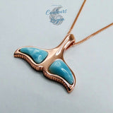 Queue de Baleine s925 Larimar Couleurs Lagon - Couleurs Lagon