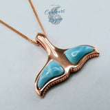 Queue de Baleine s925 Larimar Couleurs Lagon - Couleurs Lagon