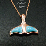 Queue de Baleine s925 Larimar Couleurs Lagon - Couleurs Lagon