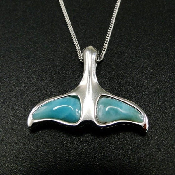 Queue de Baleine s925 Larimar Couleurs Lagon - Couleurs Lagon