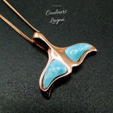 Queue de Baleine s925 Larimar Couleurs Lagon - Couleurs Lagon