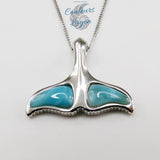 Queue de Baleine s925 Larimar Couleurs Lagon - Couleurs Lagon