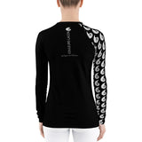 Rashguard kite femme protection UV noir — Couleurs Lagon Pacifique