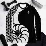 Rashguard femme UPF50+ noir BLACK Couleurs Lagon — vue face