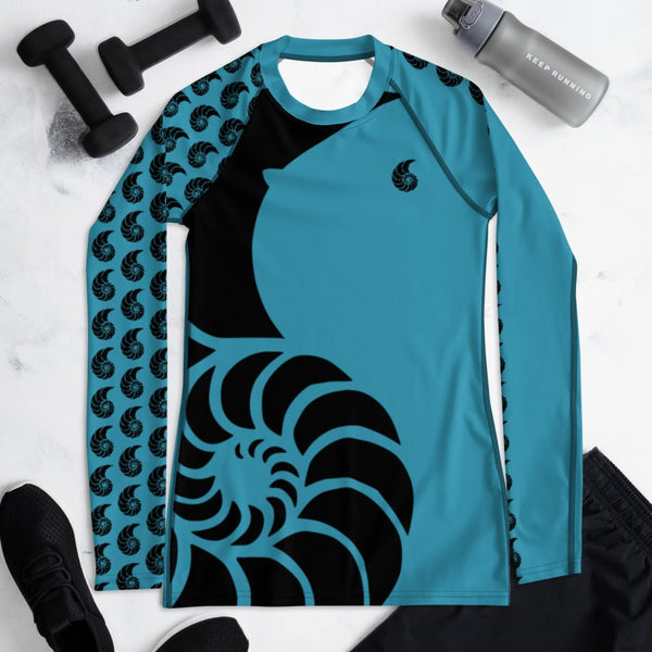 Rashguard femme UPF50+ bleu BLUE Couleurs Lagon — vue face