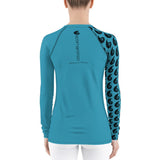 Rashguard kite femme protection UV bleu — Couleurs Lagon Pacifique