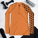 Rashguard femme manches longues orange protection solaire — Couleurs Lagon