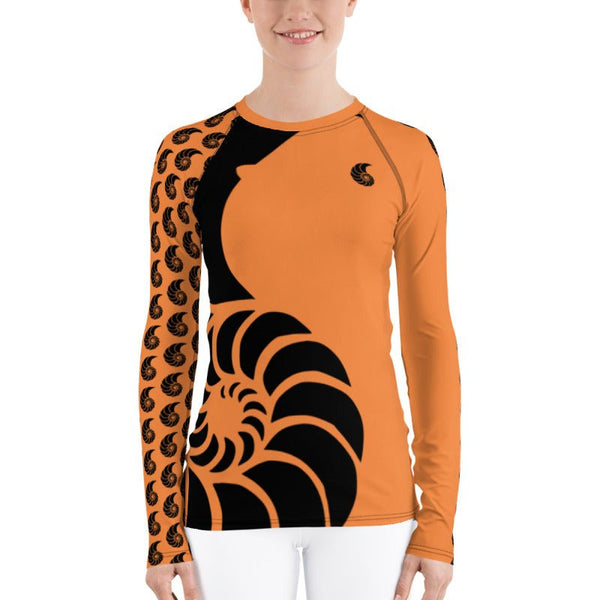 Vêtement anti-UV femme snorkeling orange — Couleurs Lagon Nouvelle-Calédonie