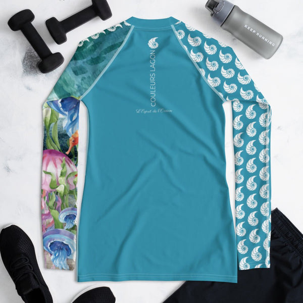 Rashguard Femme UPF50+ Couleurs Lagon PM1-BLUE - Couleurs Lagon