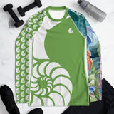 Rashguard femme UPF50+ vert PM1-GREEN Couleurs Lagon — vue face