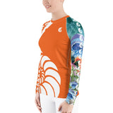 Rashguard Femme UPF50+ Couleurs Lagon PM1-ORANGE - Couleurs Lagon