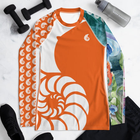 Rashguard Femme UPF50+ Couleurs Lagon PM1-ORANGE - Couleurs Lagon