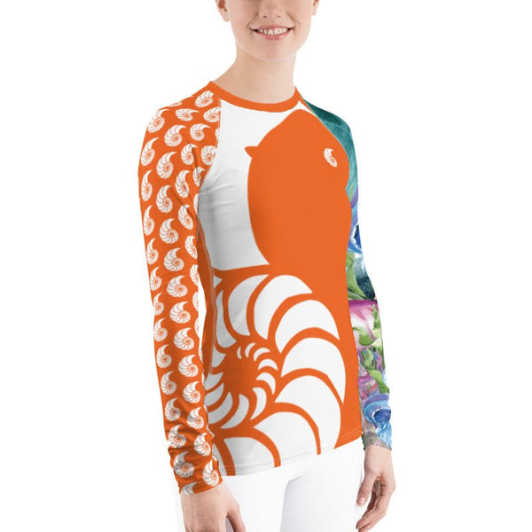 Rashguard Femme UPF50+ Couleurs Lagon PM1-ORANGE - Couleurs Lagon