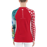 Rashguard kite femme protection UV rouge PM1-RED — Couleurs Lagon Pacifique