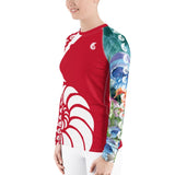 Lycra surf femme UPF50+ rouge PM1-RED — Couleurs Lagon Nouméa