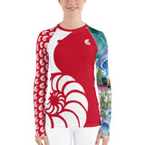 Vêtement anti-UV femme snorkeling rouge PM1-RED — Couleurs Lagon Nouvelle-Calédonie