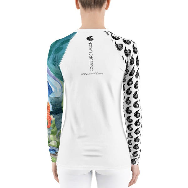 Rashguard Femme UPF50+ Couleurs Lagon PM1-WHITE - Couleurs Lagon