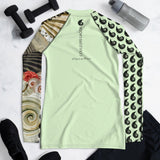 Rashguard femme manches longues protection solaire surf pistache — Couleurs Lagon