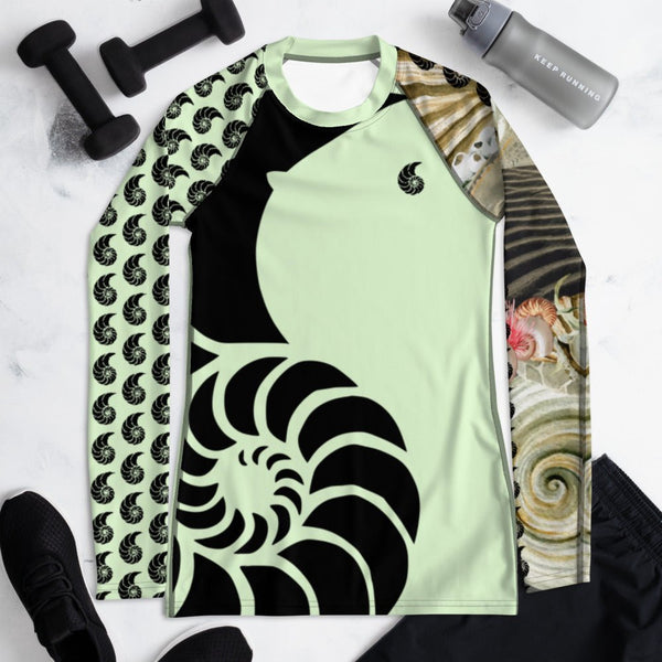 Rashguard femme UPF50+ vert pistache PM2-PISTACHIO Couleurs Lagon — vue face