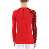 Lycra surf femme UPF50+ manches longues rouge RED — Couleurs Lagon