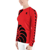 Rashguard kite surf femme protection UV rouge — Couleurs Lagon Nouméa