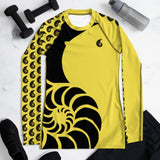 Rashguard femme UPF50+ jaune YELLOW Couleurs Lagon — vue face