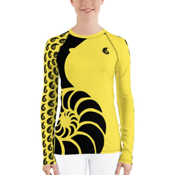 Vêtement anti-UV femme snorkeling paddle jaune — rashguard YELLOW Couleurs Lagon