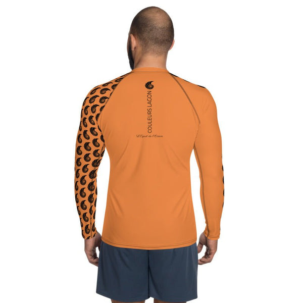 Rashguard Homme UPF50+ Couleurs Lagon ORANGE - Couleurs Lagon
