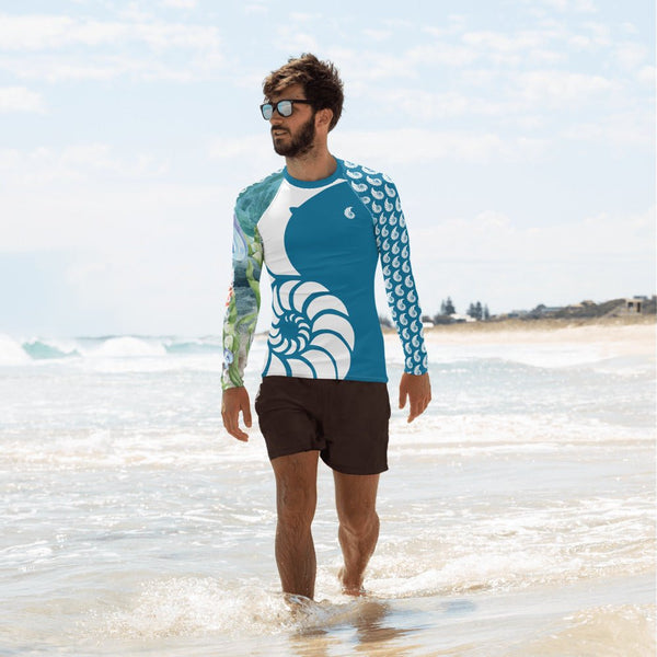 Rashguard Homme UPF50+ Couleurs Lagon PM1-BLEU CELESTE - Couleurs Lagon
