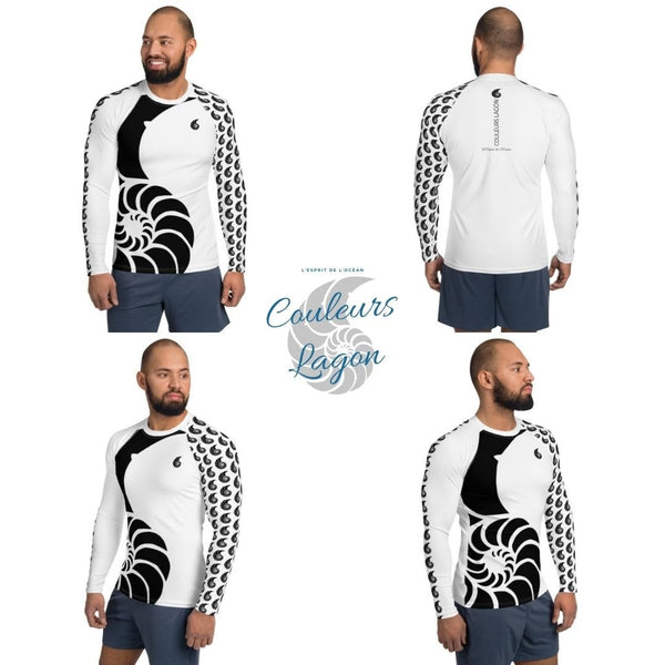 Rashguard Homme UPF50+ Couleurs Lagon WHITE - Couleurs Lagon
