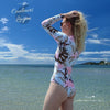 Rashguard Kite Surf ROSE FLORAL - Couleurs Lagon