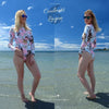 Rashguard Kite Surf ROSE FLORAL - Couleurs Lagon