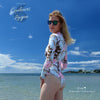 Rashguard Kite Surf ROSE FLORAL - Couleurs Lagon
