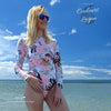 Rashguard Kite Surf ROSE FLORAL - Couleurs Lagon
