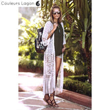 Robe de plage Longue Crochet FLORIDA - Couleurs Lagon